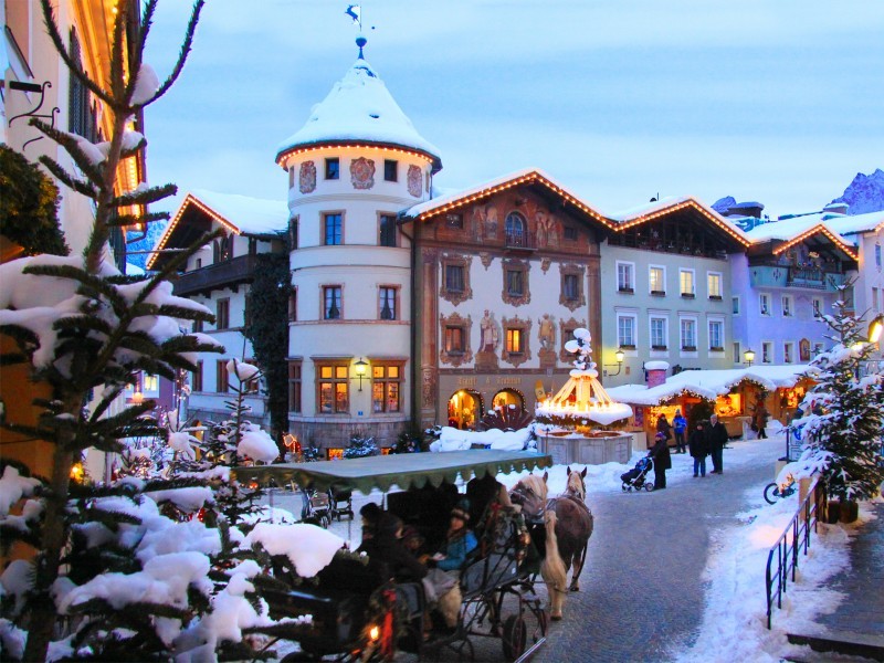 Alpen Hotel Fischer in Berchtesgaden, BLOG, Advent in Berchtesgden, Kutschfahrt über Adventmarkt