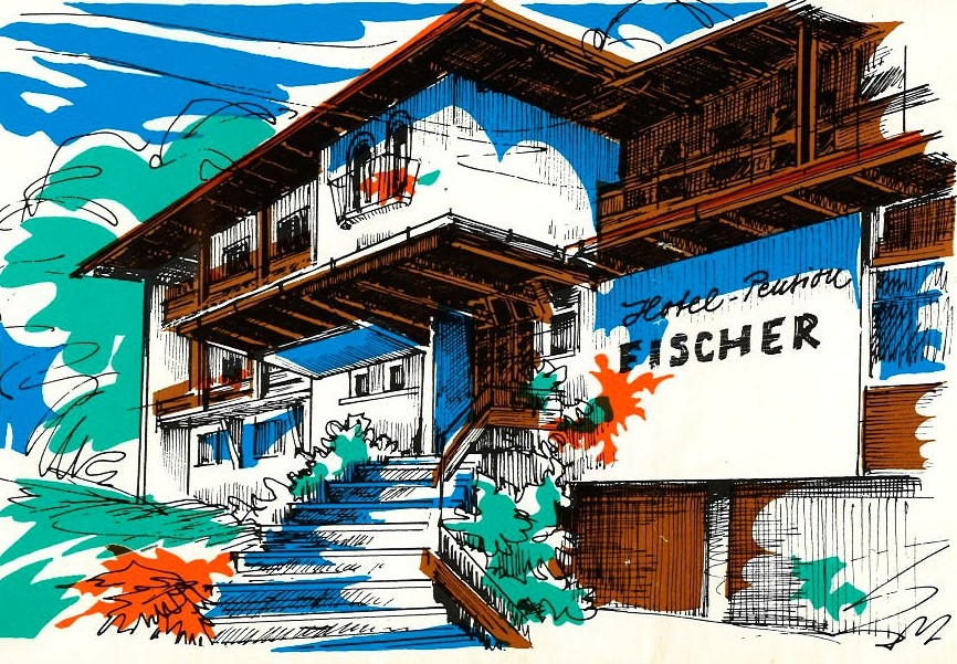 alpenhotel fischer in berchtesgaden geschichte prospekt grafik