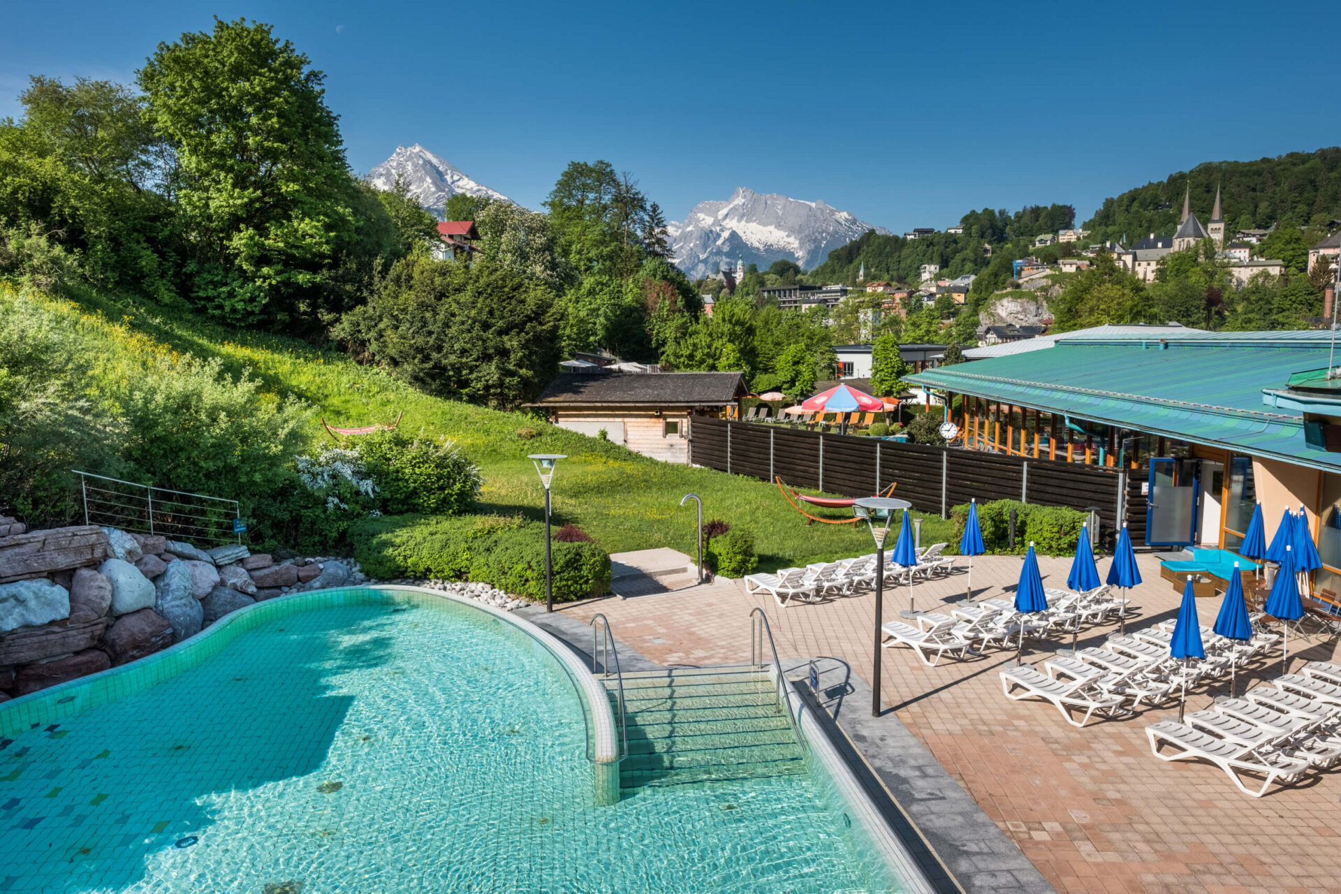 Alpenhotel Fischer, Ausflugsziele, , Watzmanntherme, sole-aussenbecken-berglandschaft