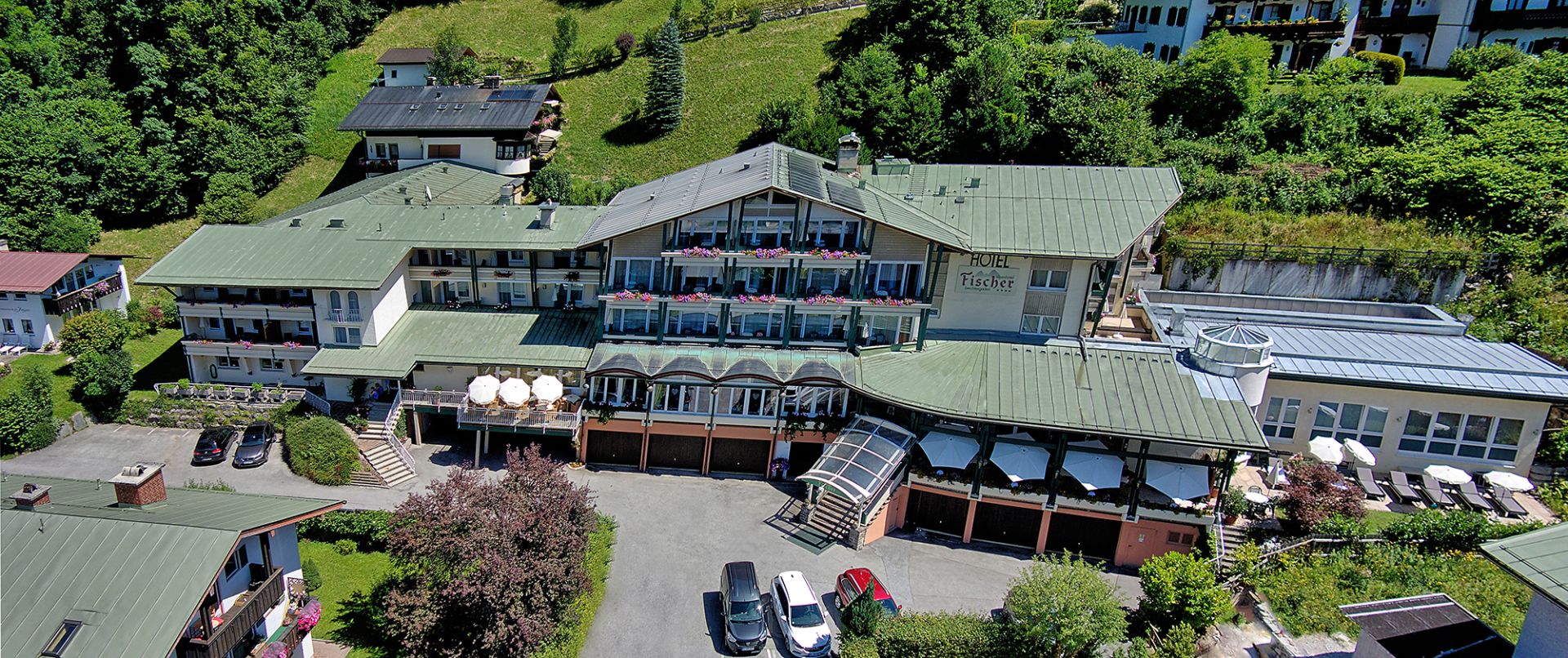 Alpenhotel Fischer Berchtesgaden Luftaufnahme